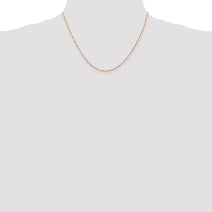 Necklaces Qgold 10k Rose Gold 07 mm Carded Cable Rope Chain 063 grams Necklaces Qgold 10k Rose Gold 07 mm Carded Cable Rope Chain 063 grams