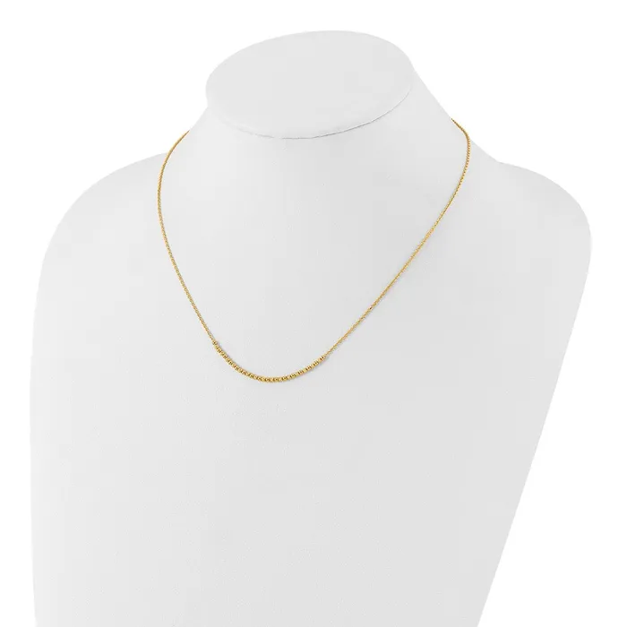 Necklaces Qgold 10k Yellow Gold 2 mm Diamondcut Beaded in Necklace 259 grams Necklaces Qgold 10k Yellow Gold 2 mm Diamondcut Beaded in Necklace 259 grams