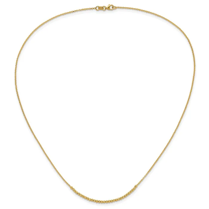 Necklaces Qgold 10k Yellow Gold 2 mm Diamondcut Beaded in Necklace 259 grams Necklaces Qgold 10k Yellow Gold 2 mm Diamondcut Beaded in Necklace 259 grams