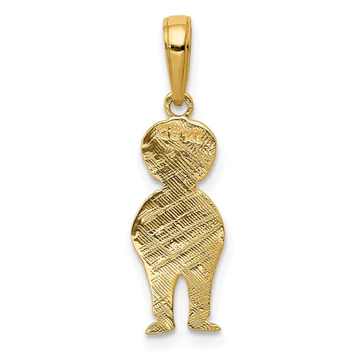 Necklaces Qgold 10k Yellow Gold 8 mm Boy with Hands in Pocket Pendant 062 grams Necklaces Qgold 10k Yellow Gold 8 mm Boy with Hands in Pocket Pendant 062 grams