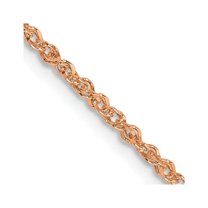 Necklaces Qgold 14K Rose Gold 17mm Ropa Chain 231 grams