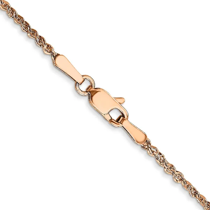 Necklaces Qgold 14K Rose Gold 17mm Ropa Chain 231 grams Necklaces Qgold 14K Rose Gold 17mm Ropa Chain 231 grams
