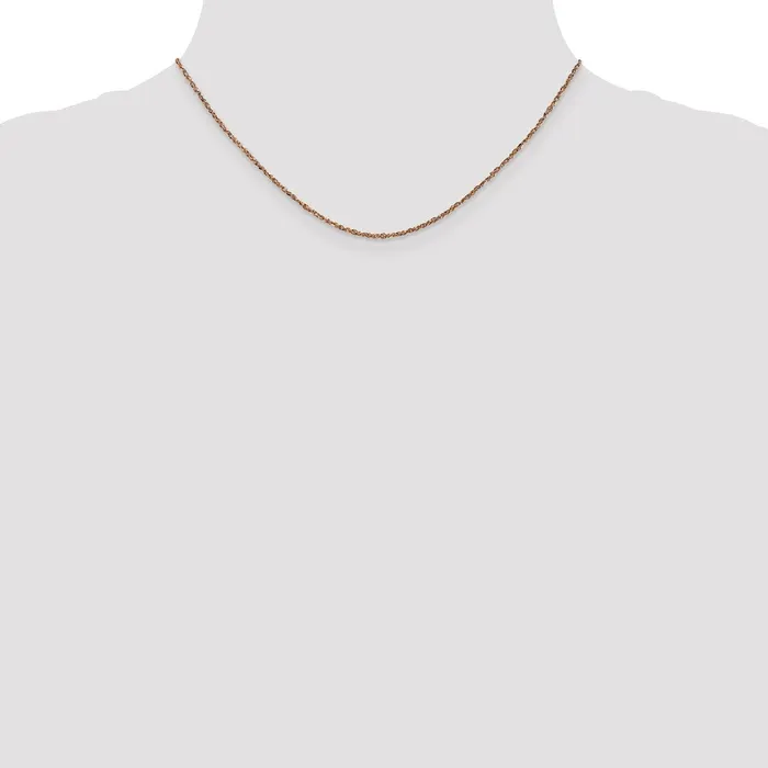 Necklaces Qgold 14K Rose Gold 17mm Ropa Chain 231 grams Necklaces Qgold 14K Rose Gold 17mm Ropa Chain 231 grams