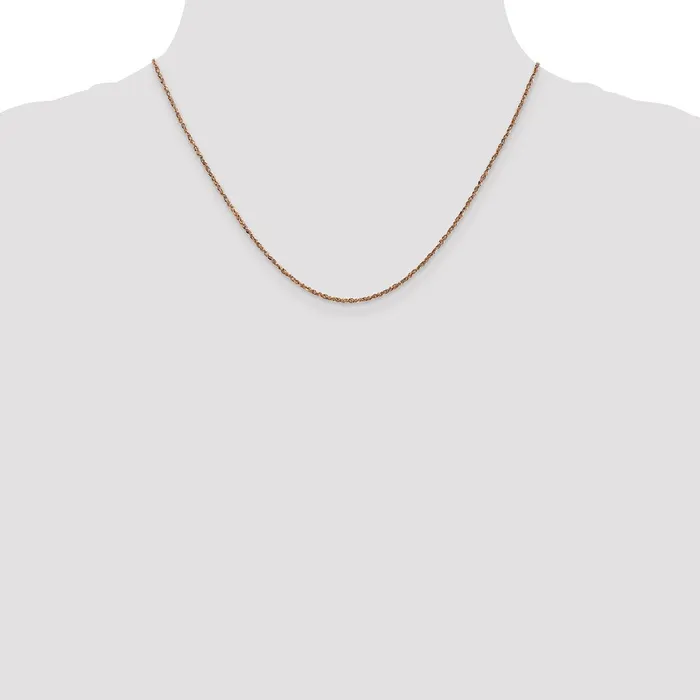 Necklaces Qgold 14K Rose Gold 17mm Ropa Chain 231 grams Necklaces Qgold 14K Rose Gold 17mm Ropa Chain 231 grams
