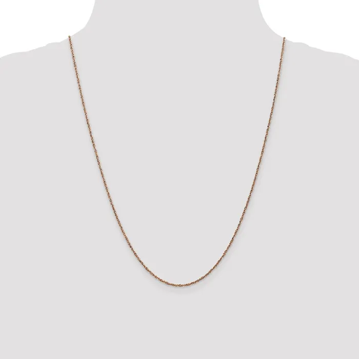Necklaces Qgold 14K Rose Gold 17mm Ropa Chain 231 grams Necklaces Qgold 14K Rose Gold 17mm Ropa Chain 231 grams