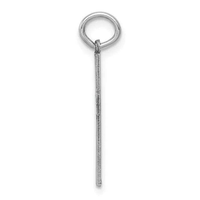 Necklaces Qgold 14k White Gold 11 mm Laser Designed Cross Pendant 069 grams