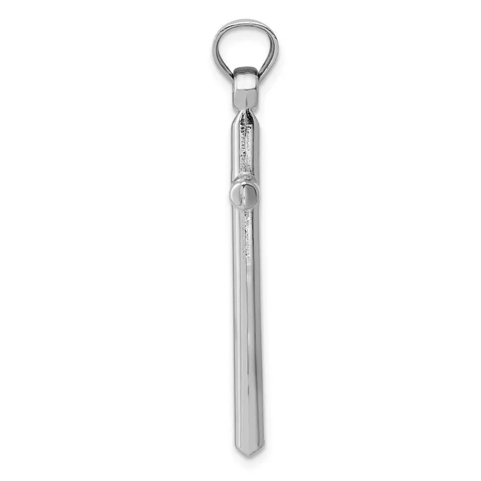 Necklaces Qgold 14k White Gold 20 mm Hollow Cross Pendant 092 grams Necklaces Qgold 14k White Gold 20 mm Hollow Cross Pendant 092 grams