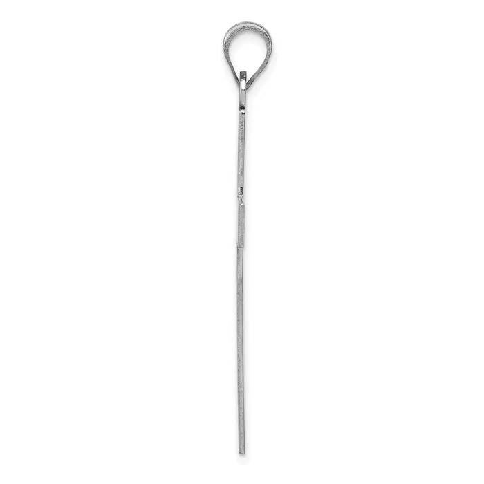 Necklaces Qgold 14k White Gold 24 mm Polished Cross Pendant 222 grams