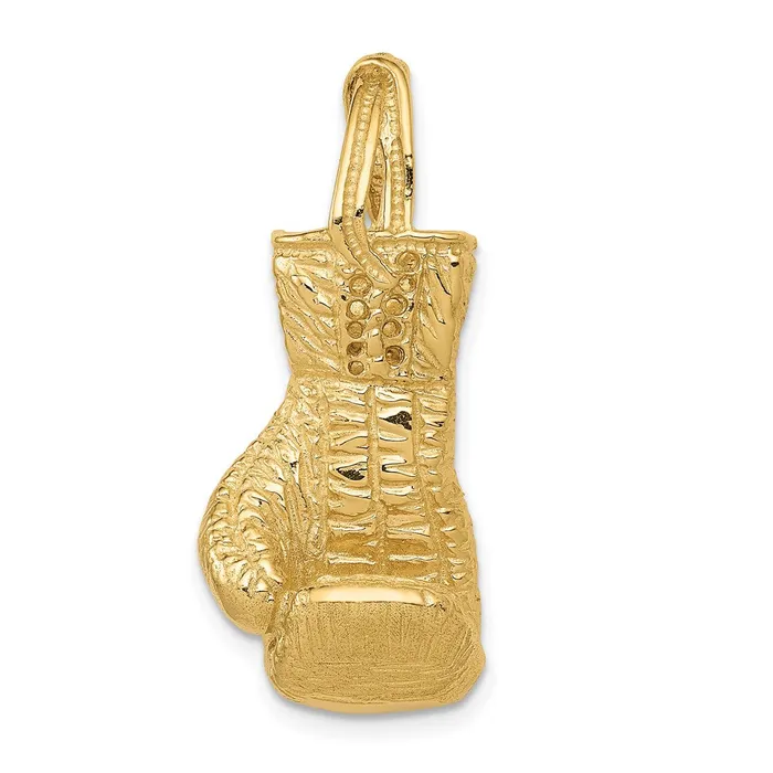 Necklaces Qgold 14k Yellow Gold 13 mm Hollow Polished 3D Boxing Glove Pendant 86 grams Necklaces Qgold 14k Yellow Gold 13 mm Hollow Polished 3D Boxing Glove Pendant 86 grams