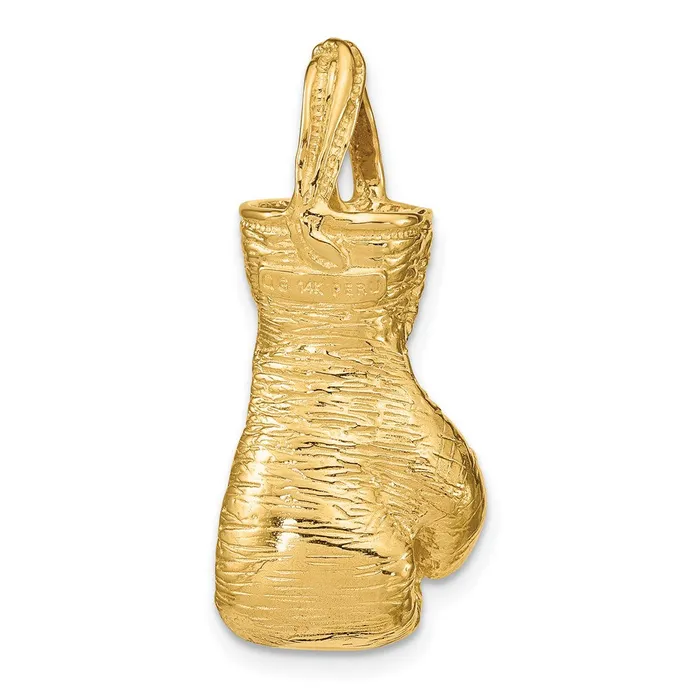 Necklaces Qgold 14k Yellow Gold 13 mm Hollow Polished 3D Boxing Glove Pendant 86 grams Necklaces Qgold 14k Yellow Gold 13 mm Hollow Polished 3D Boxing Glove Pendant 86 grams