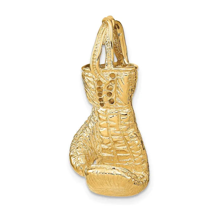 Necklaces Qgold 14k Yellow Gold 13 mm Hollow Polished 3D Boxing Glove Pendant 86 grams Necklaces Qgold 14k Yellow Gold 13 mm Hollow Polished 3D Boxing Glove Pendant 86 grams