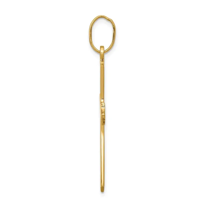 Necklaces Qgold 14k Yellow Gold 23 mm Polished Cross Pendant 183 grams Necklaces Qgold 14k Yellow Gold 23 mm Polished Cross Pendant 183 grams