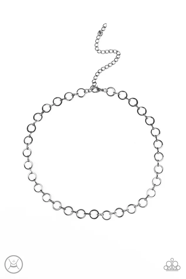 Necklaces Roundabout Radiance Paparazzi Black Gunmetal Hoop Choker Necklace Paparazzi Accessories Necklaces Roundabout Radiance Paparazzi Black Gunmetal Hoop Choker Necklace Paparazzi Accessories