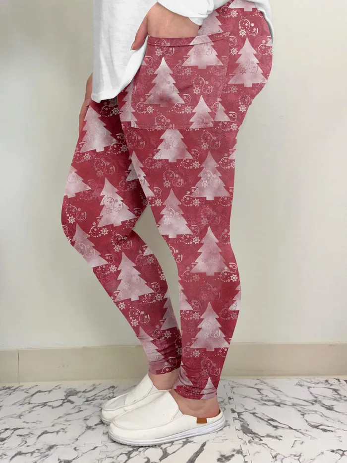 Necklaces TL Wholesale Red Tree Leggings w Pockets