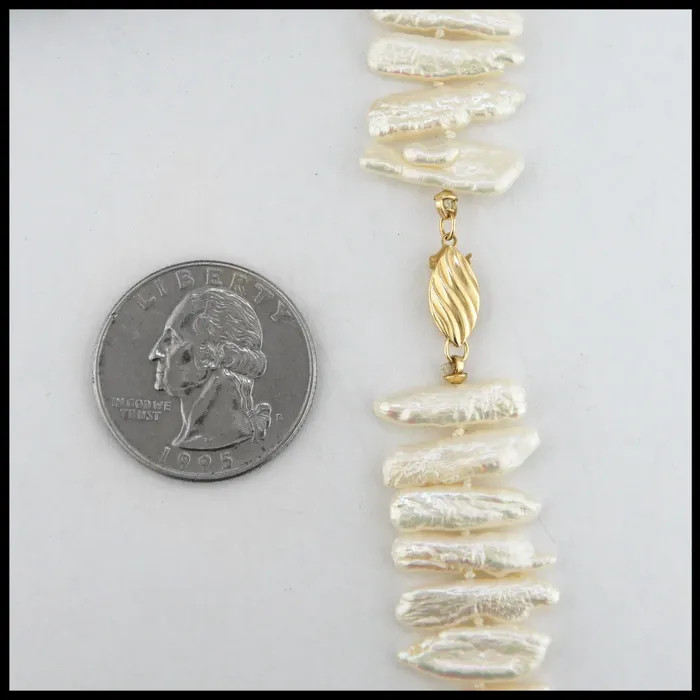 Necklaces Tom Carter Biwa Pearl Necklace