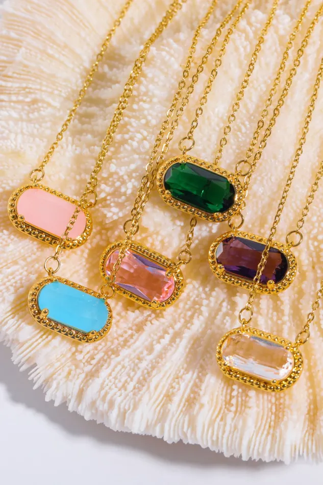 Necklaces Trendsi Copper 14K Gold Pleated Pendant Necklace