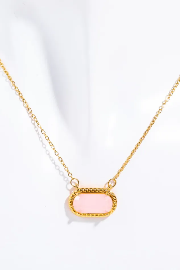 Necklaces Trendsi Copper 14K Gold Pleated Pendant Necklace