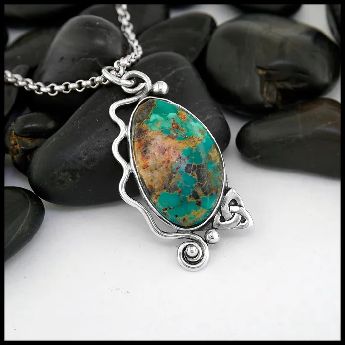 Necklaces Walker Metalsmiths Custom Turquoise Pendant