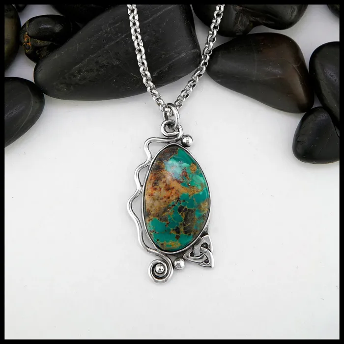 Necklaces Walker Metalsmiths Custom Turquoise Pendant