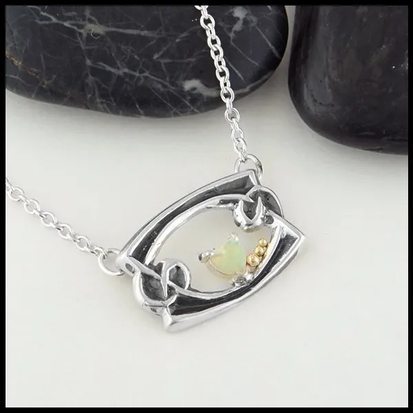 Necklaces Walker Metalsmiths Heart Shaped Opal Necklace