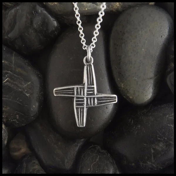Necklaces Walker Metalsmiths Sterling Silver Stylized St Brigid Cross Pendant Necklaces Walker Metalsmiths Sterling Silver Stylized St Brigid Cross Pendant