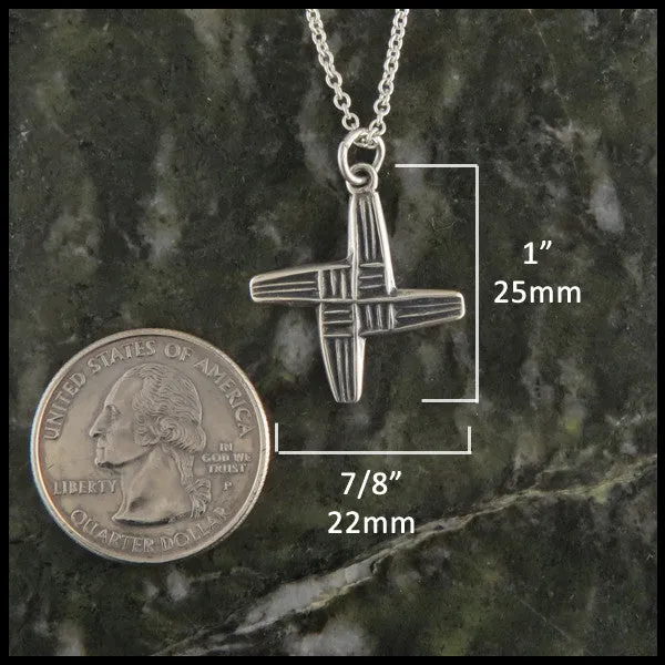 Necklaces Walker Metalsmiths Sterling Silver Stylized St Brigid Cross Pendant