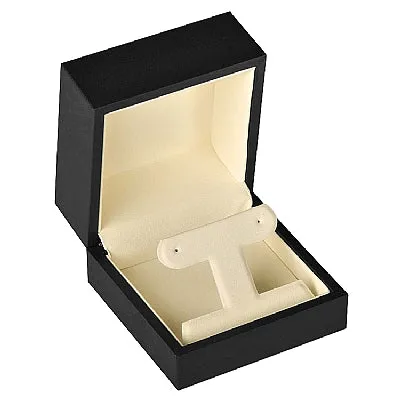 Noblepack CA Matte Paper Covered French Clip Earring Box with Cream Leatherette Interior Earrings Noblepack CA Matte Paper Covered French Clip Earring Box with Cream Leatherette Interior Earrings