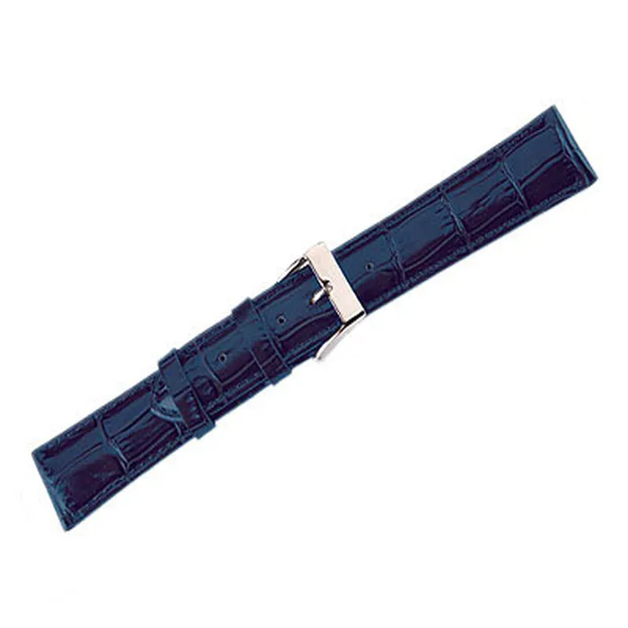 Noblepack CA Watches Leather Watch Band Lux Alligator Blue 14mm Regular