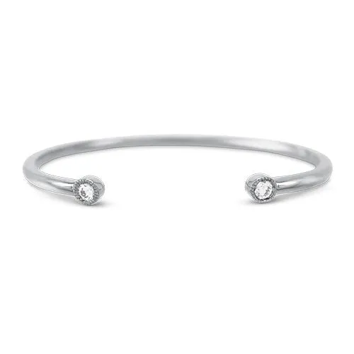 OPEN BANGLE WITH ROUND DIAMONDS IN WHITE GOLD Penwarden Fine Jewellery Rings OPEN BANGLE WITH ROUND DIAMONDS IN WHITE GOLD Penwarden Fine Jewellery Rings
