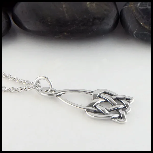 Open Heart Knot Earrings and Pendant Set Walker Metalsmiths Earrings