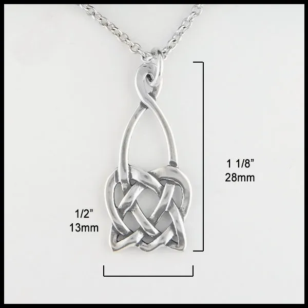Open Heart Knot Earrings and Pendant Set Walker Metalsmiths Earrings