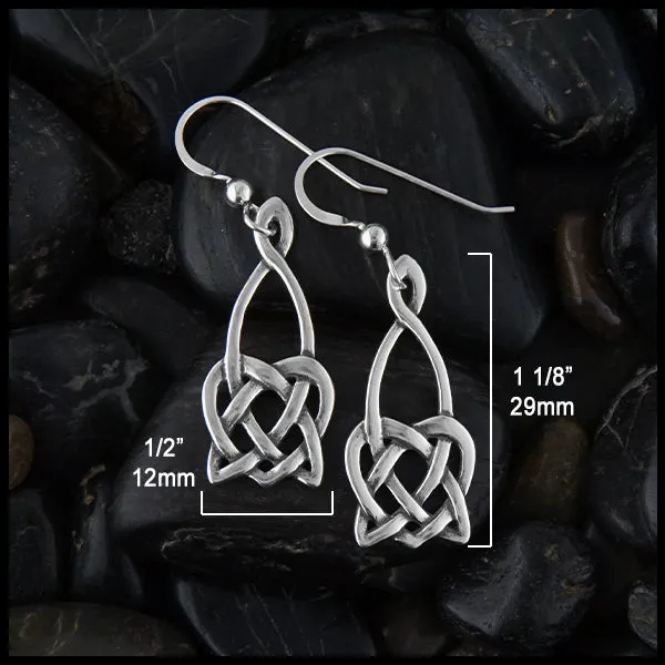 Open Heart Knot Earrings and Pendant Set Walker Metalsmiths Earrings