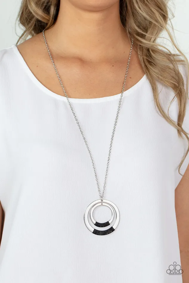 Paparazzi Accessories Authentic Attitude Black Thread Silver Necklace Paparazzi Necklaces