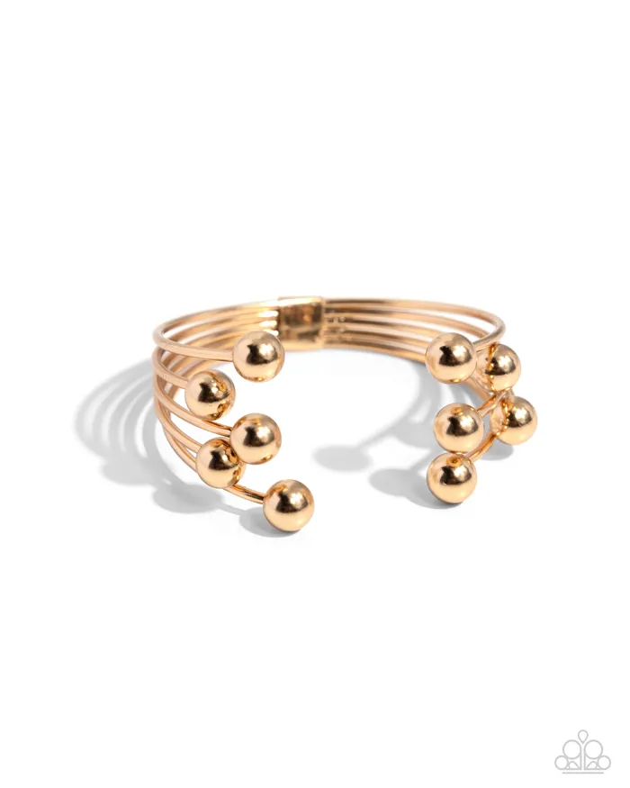 Paparazzi Accessories Bracelets Assembly Line Gold Cuff Bracelet Paparazzi