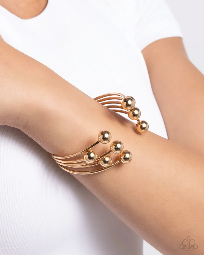 Paparazzi Accessories Bracelets Assembly Line Gold Cuff Bracelet Paparazzi