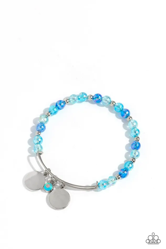 Paparazzi Accessories Bracelets Bodacious Beacon Blue Bead Silver Bangle Bracelet Paparazzi Paparazzi Accessories Bracelets Bodacious Beacon Blue Bead Silver Bangle Bracelet Paparazzi