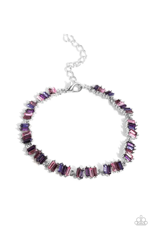 Paparazzi Accessories Bracelets Emerald Ensemble Purple Gem Silver Bracelet Paparazzi Paparazzi Accessories Bracelets Emerald Ensemble Purple Gem Silver Bracelet Paparazzi