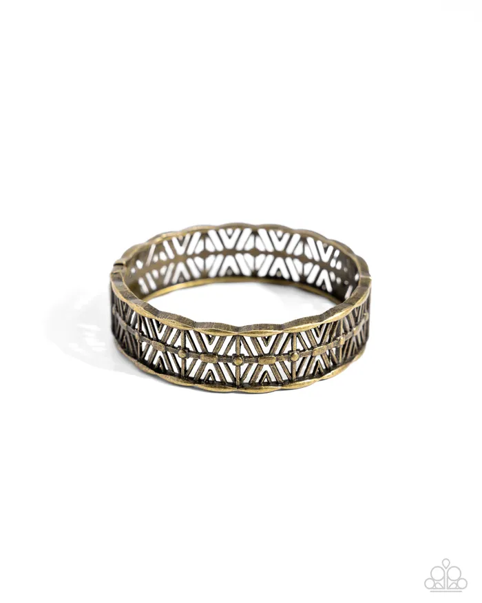 Paparazzi Accessories Bracelets ESCAPADE Artist Brass Geometric Stretchy Bracelet Paparazzi Paparazzi Accessories Bracelets ESCAPADE Artist Brass Geometric Stretchy Bracelet Paparazzi