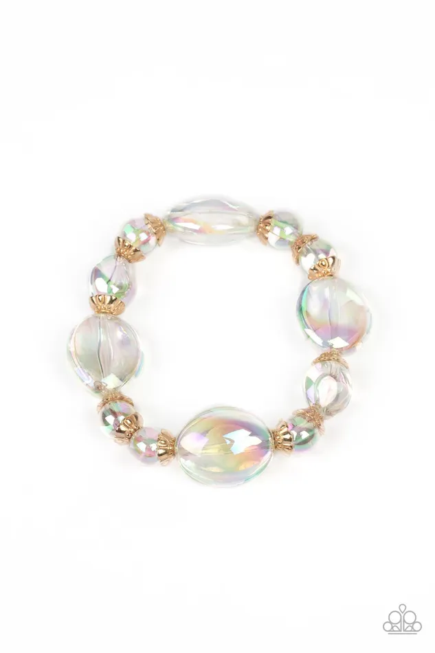 Paparazzi Accessories Bracelets Iridescent Illusions Gold Iridescent Bead Stretchy Bracelet Paparazzi Paparazzi Accessories Bracelets Iridescent Illusions Gold Iridescent Bead Stretchy Bracelet Paparazzi
