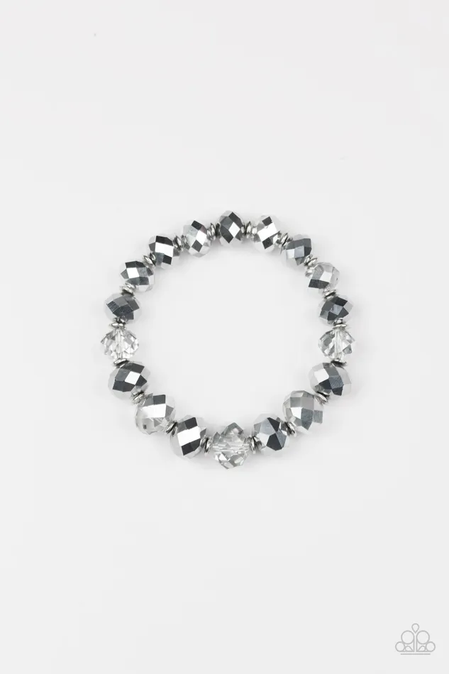 Paparazzi Accessories Bracelets Paparazzi Beautifully Bewitching Silver Hematite and Smoky Faceted Bead Stretchy Bracelet Paparazzi Accessories Bracelets Paparazzi Beautifully Bewitching Silver Hematite and Smoky Faceted Bead Stretchy Bracelet