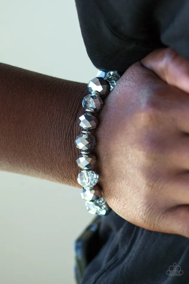 Paparazzi Accessories Bracelets Paparazzi Beautifully Bewitching Silver Hematite and Smoky Faceted Bead Stretchy Bracelet Paparazzi Accessories Bracelets Paparazzi Beautifully Bewitching Silver Hematite and Smoky Faceted Bead Stretchy Bracelet