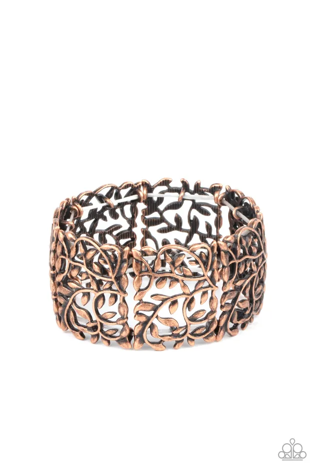 Paparazzi Accessories Bracelets Verdantly Vintage Copper Filigree Frame Stretchy Bracelet Paparazzi Paparazzi Accessories Bracelets Verdantly Vintage Copper Filigree Frame Stretchy Bracelet Paparazzi