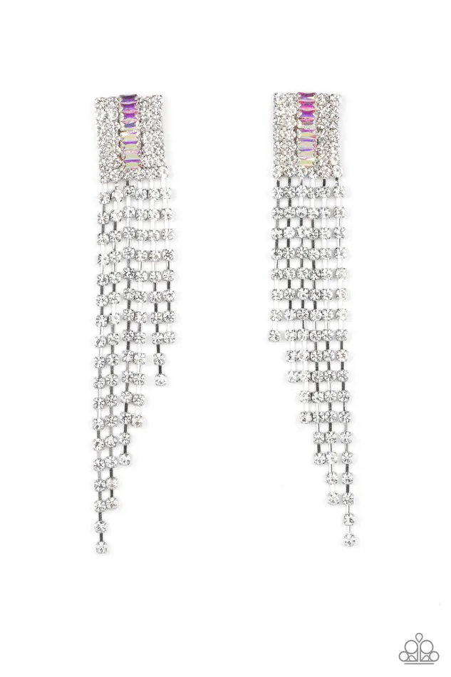 Paparazzi Accessories Earrings ALister Affirmations Multi Iridescent and White Rhinestone Post Earrings Paparazzi May 2022 Life of the Party Exclusive Paparazzi Accessories Earrings ALister Affirmations Multi Iridescent and White Rhinestone Post Earrings Paparazzi May 2022 Life of the Party Exclusive