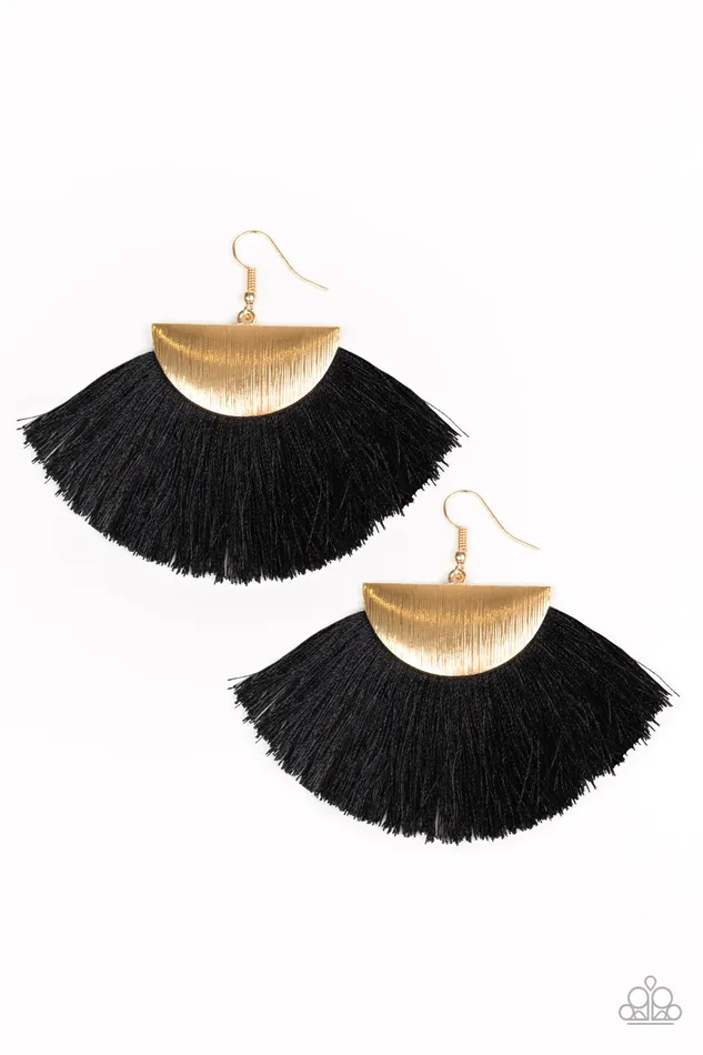 Paparazzi Accessories Earrings Fox Trap Paparazzi Gold Crescent Black Fringe Earrings Paparazzi Accessories Earrings Fox Trap Paparazzi Gold Crescent Black Fringe Earrings