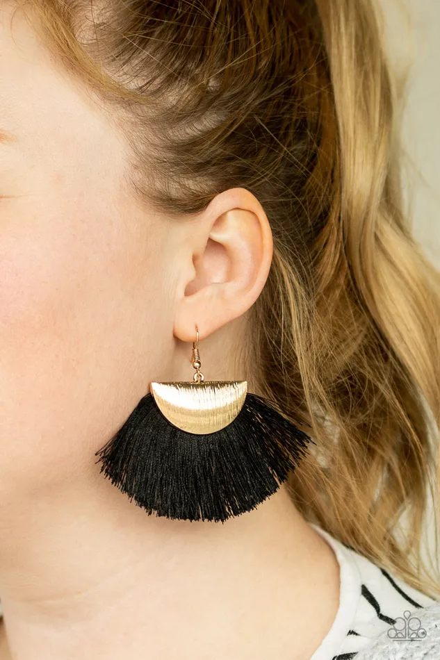 Paparazzi Accessories Earrings Fox Trap Paparazzi Gold Crescent Black Fringe Earrings Paparazzi Accessories Earrings Fox Trap Paparazzi Gold Crescent Black Fringe Earrings