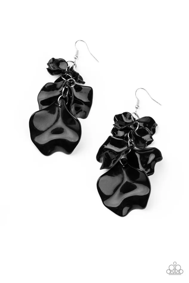 Paparazzi Accessories Earrings Fragile Florals Paparazzi Black Acrylic Petal Earrings Paparazzi Accessories Earrings Fragile Florals Paparazzi Black Acrylic Petal Earrings