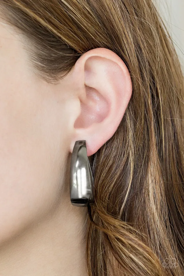 Paparazzi Accessories Earrings Gypsy Belle Paparazzi Black Gunmetal Shiny Hoop Earrings Paparazzi Accessories Earrings Gypsy Belle Paparazzi Black Gunmetal Shiny Hoop Earrings