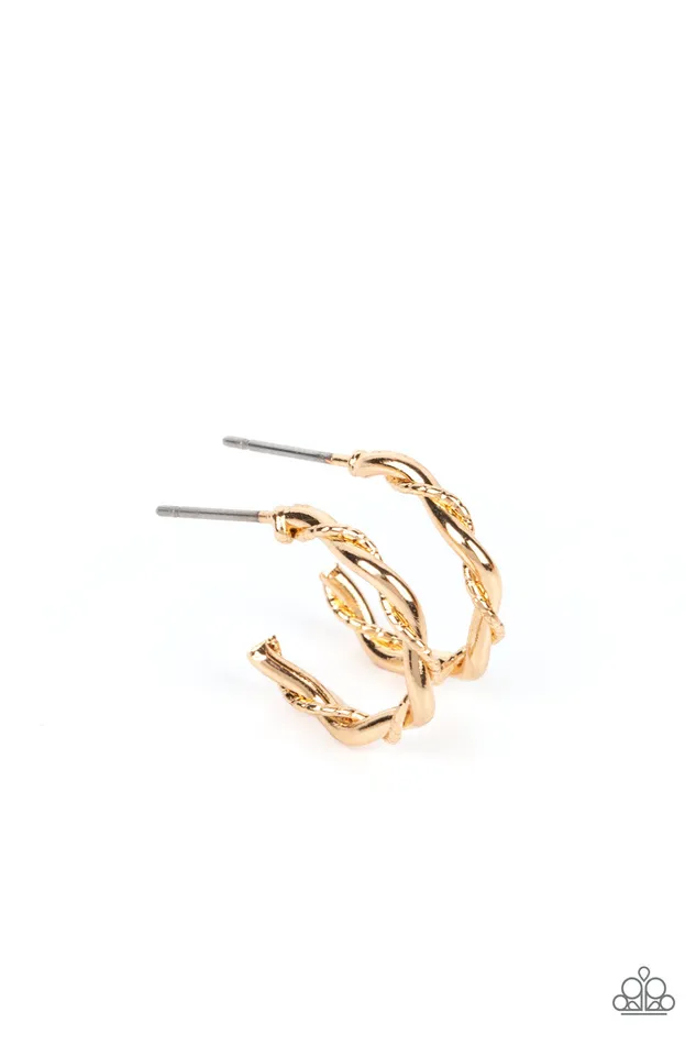 Paparazzi Accessories Earrings Irresistibly Intertwined Gold Tiny Hoop Earrings Paparazzi Paparazzi Accessories Earrings Irresistibly Intertwined Gold Tiny Hoop Earrings Paparazzi