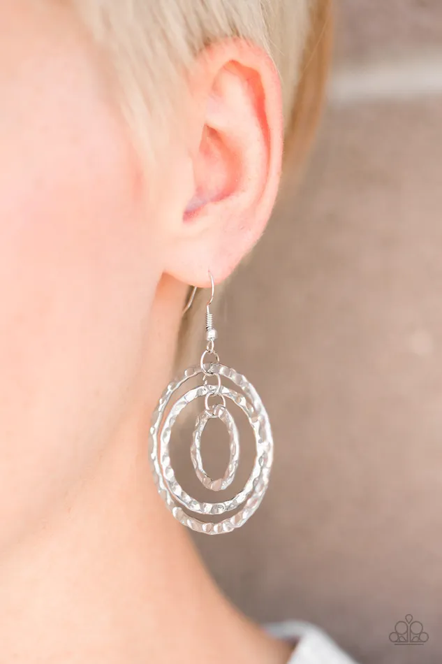 Paparazzi Accessories Earrings Radical Ripple Paparazzi Silver Triple Hoop Hammered Earrings Paparazzi Accessories Earrings Radical Ripple Paparazzi Silver Triple Hoop Hammered Earrings