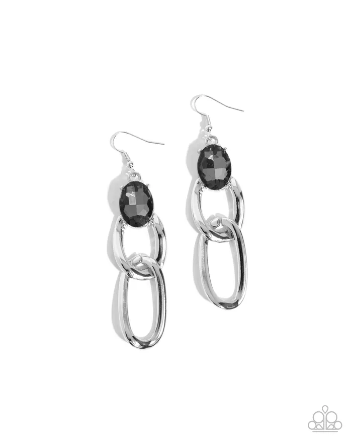 Paparazzi Accessories Lavish Loyalty Silver Smoky Gem Earrings Paparazzi Earrings Paparazzi Accessories Lavish Loyalty Silver Smoky Gem Earrings Paparazzi Earrings